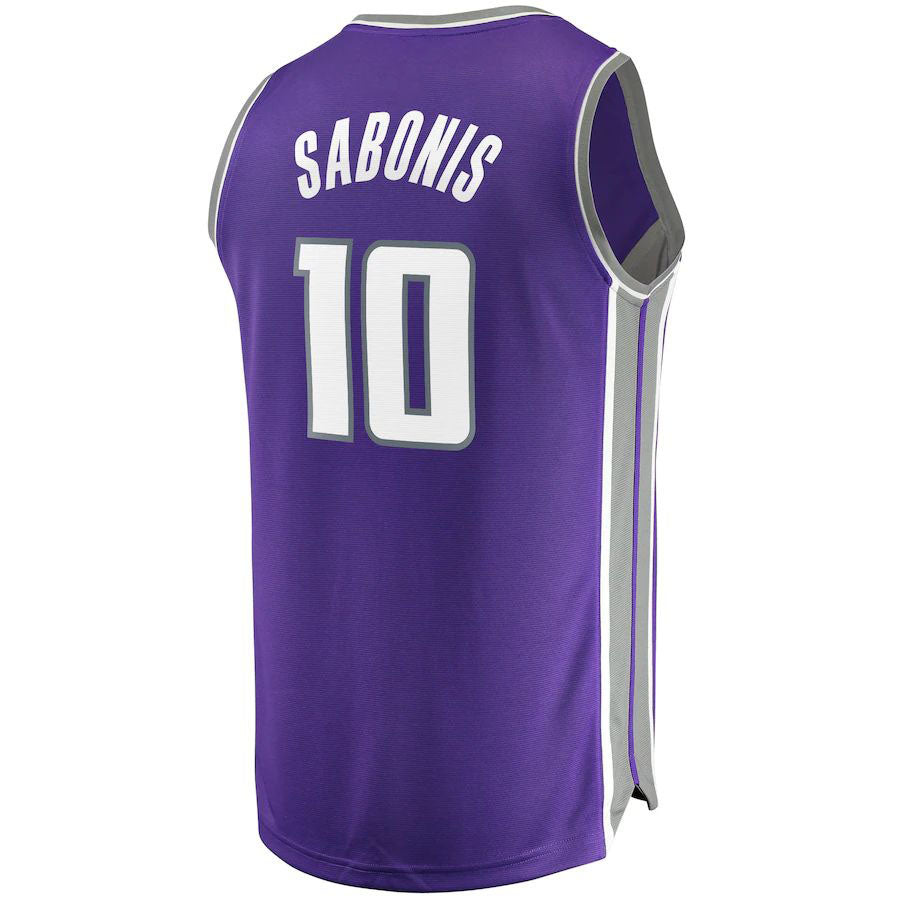 S.Kings #10 Domantas Sabonis Fanatics Branded Fast Break Replica Jersey Purple Icon Edition Stitched American Basketball Jersey UNEC