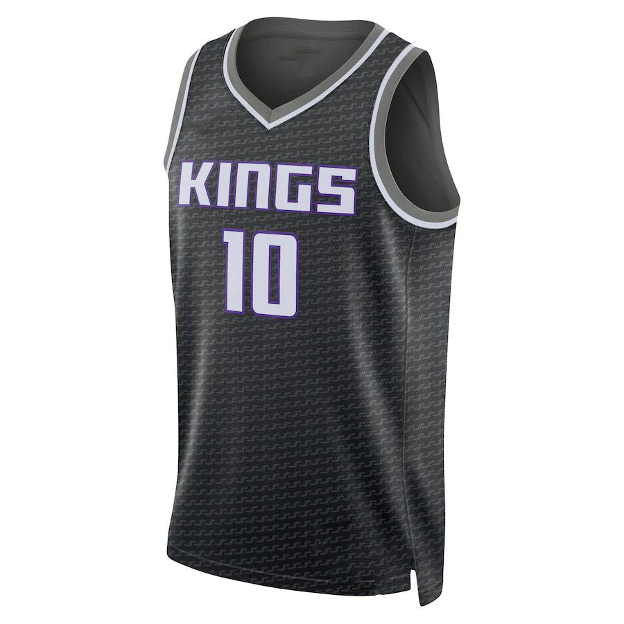 S.Kings #10 Domantas Sabonis Jordan Brand  Statement Edition Swingman Jersey Black Stitched American Basketball Jersey UNEC