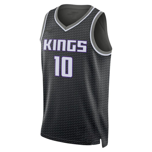 S.Kings #10 Domantas Sabonis Jordan Brand  Statement Edition Swingman Jersey Black Stitched American Basketball Jersey UNEC