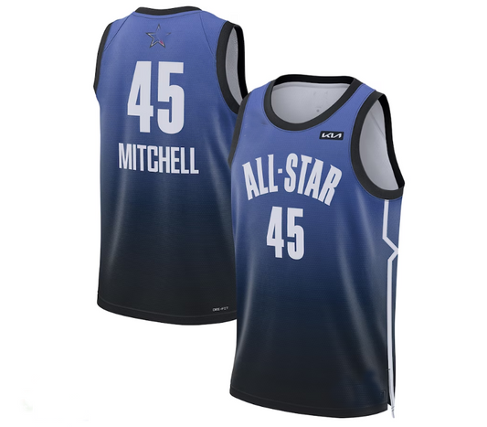 #45 Donovan Mitchell 2023 All-Star Game Swingman Jersey - Blue Stitched American Basketball Jersey UNEC