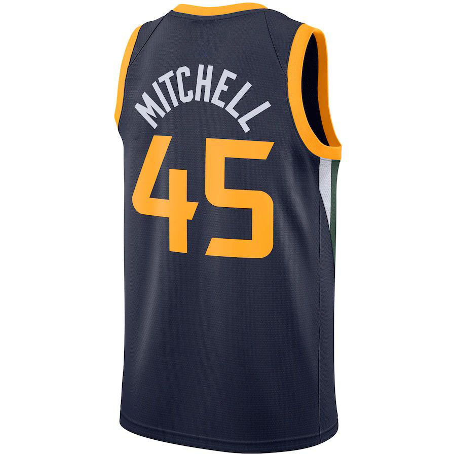 U.Jazz #45 Donovan Mitchell 2020-21 Swingman Jersey  Icon Edition Navy Stitched American Basketball Jersey UNEC
