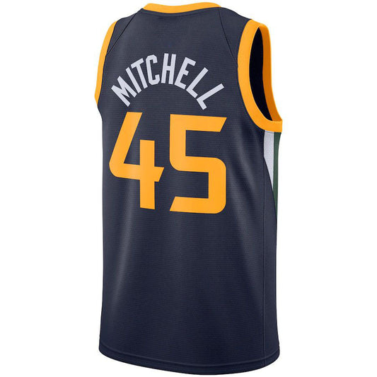 U.Jazz #45 Donovan Mitchell 2020-21 Swingman Jersey  Icon Edition Navy Stitched American Basketball Jersey UNEC