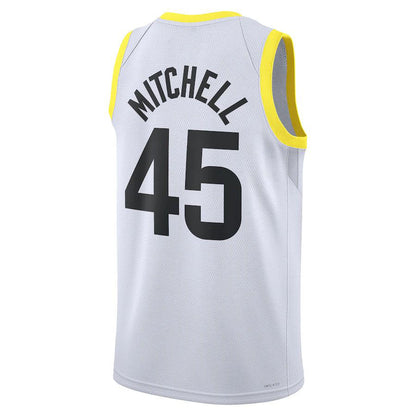 U.Jazz #45 Donovan Mitchell Unisex 2022-23 Swingman Jersey White Association Edition Stitched American Basketball Jersey UNEC