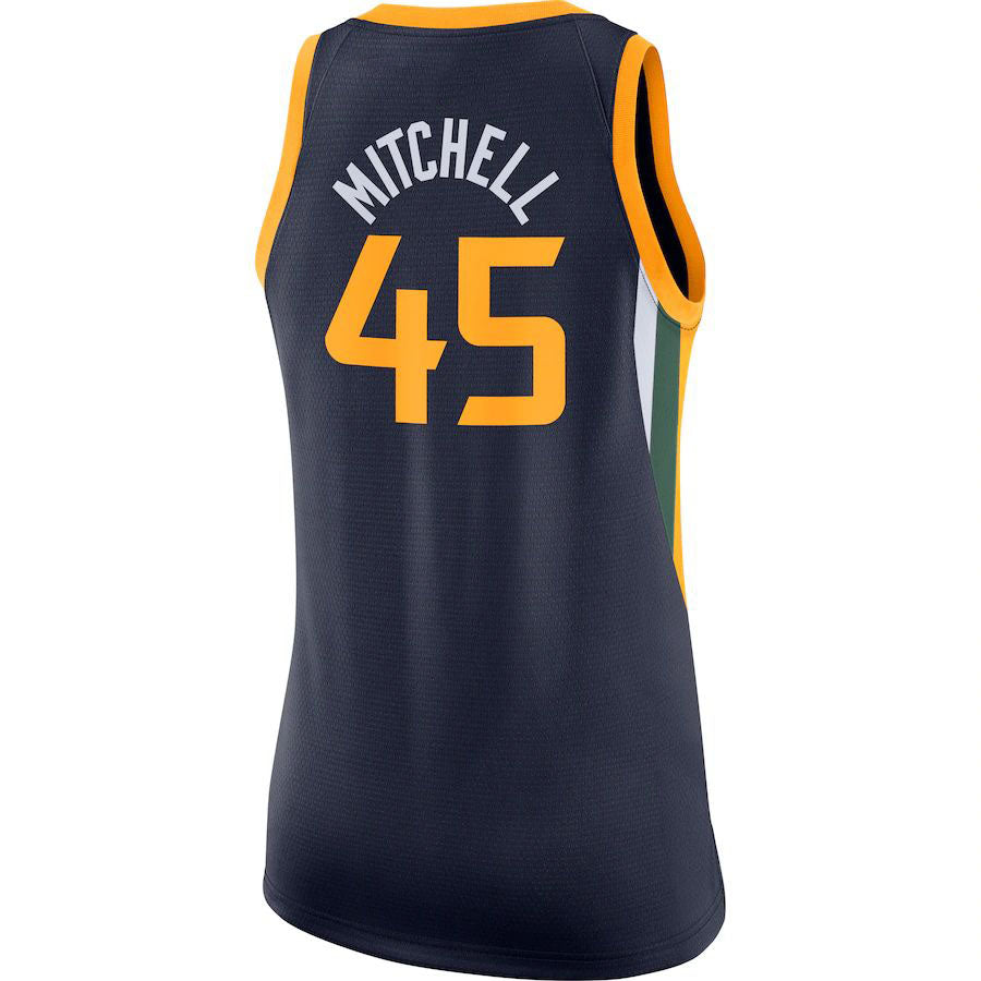 U.Jazz #45 Donovan Mitchell Women's Swingman Jersey Icon Edition Navy Stitched American Basketball Jersey UNEC