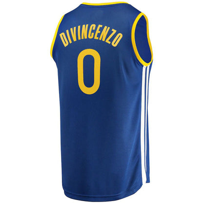 G.State Warriors #0 Donte DiVincenzo Fanatics Branded 2022-23 Fast Break Replica Player Jersey Icon Blue Stitched American Basketball Jersey UNEC