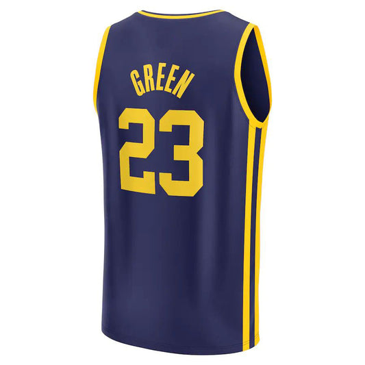 G.State Warriors #23 Draymond Green Fanatics Branded 2022-23 Fast Break Replica Player Jersey  Statement Edition Navy Stitched American Basketball Jersey UNEC