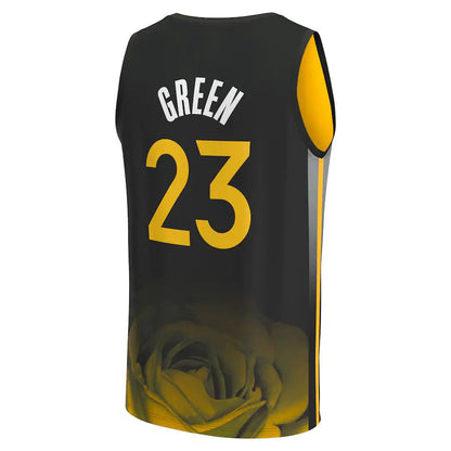 G.State Warriors #23 Draymond Green Fanatics Branded 2022-23 Fastbreak Jersey City Edition Black Stitched American Basketball Jersey UNEC