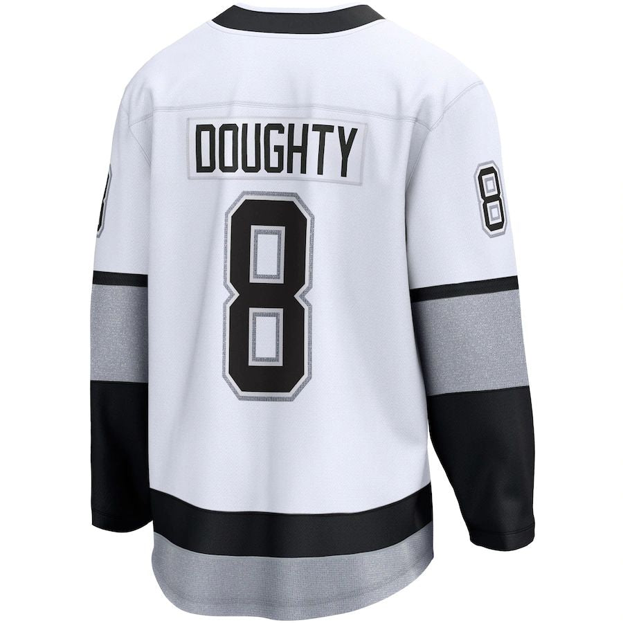 LA.Kings #8 Drew Doughty Fanatics Branded Alternate Premier Breakaway Player Jersey White Stitched American Hockey Jersey UNEC