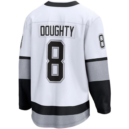 LA.Kings #8 Drew Doughty Fanatics Branded Alternate Premier Breakaway Player Jersey White Stitched American Hockey Jersey UNEC