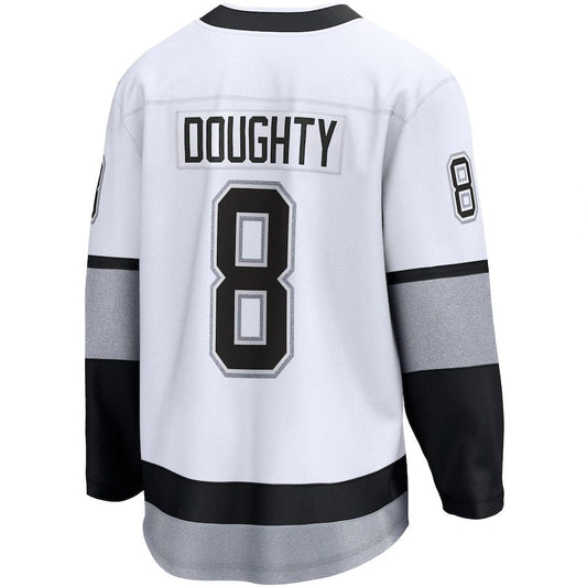 LA.Kings #8 Drew Doughty Fanatics Branded Alternate Premier Breakaway Player Jersey White Stitched American Hockey Jersey UNEC