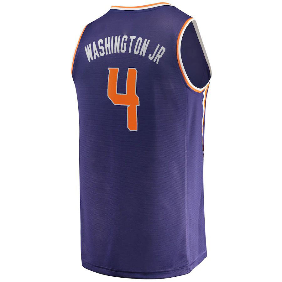 P.Suns #4 Duane Washington Jr. Fanatics Branded 2022-23 Fast Break Replica Player Jersey Icon  Purple Stitched American Basketball Jersey UNEC