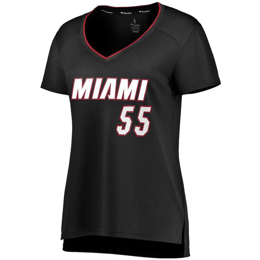 M.Heat #55 Duncan Robinson Fanatics Branded Women's Fast Break Replica Jersey  Icon Edition Black Stitched American Basketball Jersey UNEC