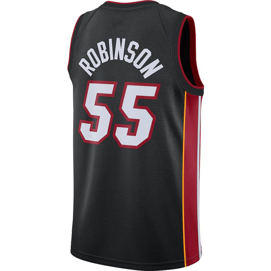 M.Heat #55 Duncan Robinson 2020-21 Swingman Jersey Icon Edition Black Stitched American Basketball Jersey UNEC