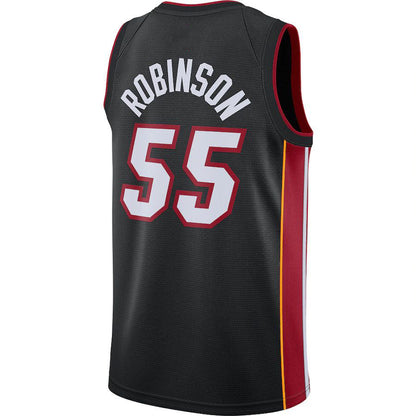 M.Heat #55 Duncan Robinson 2020-21 Swingman Jersey Icon Edition Black Stitched American Basketball Jersey UNEC
