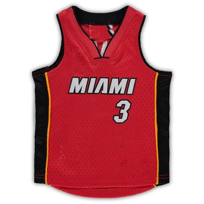 M.Heat #3 Dwyane Wade Mitchell & Ness Infant 2005-06 Hardwood Classics Player Jersey Red Stitched American Basketball Jersey UNEC