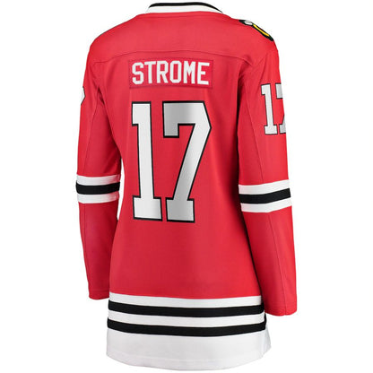 C.Blackhawks #17 Dylan Strome Fanatics Branded Home Breakaway Player Jersey Red Stitched American Hockey Jersey UNEC