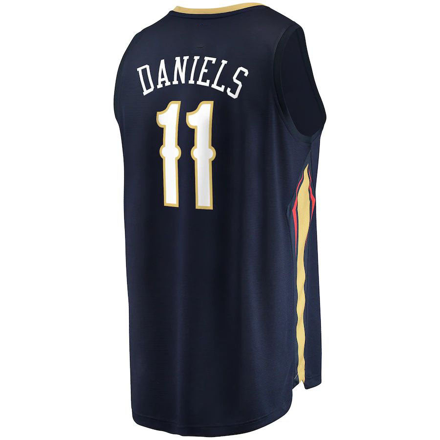 NO.Pelicans #11 Dyson Daniels Fanatics Branded 2022 Draft First Round Pick Fast Break Replica Jersey Icon Edition Navy Stitched American Basketball Jersey UNEC