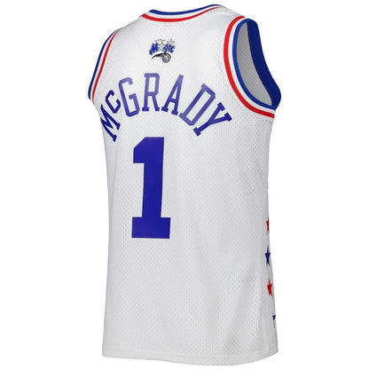 E.Conference #1 Tracy McGrady Mitchell & Ness 2003 All Star Game Swingman Jersey - White American Basketball Jersey UNEC