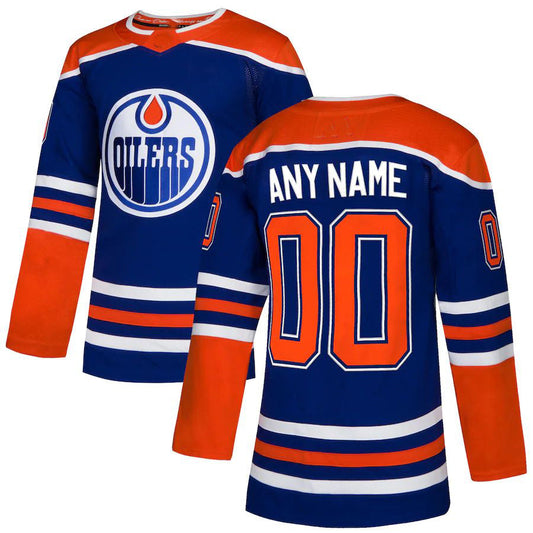 Custom E.Oilers Alternate Authentic Jersey  Royal Stitched American Hockey Jersey UNEC