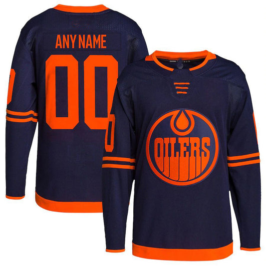 Custom E.Oilers Alternate Primegreen Authentic Pro Jersey Navy Stitched American Hockey Jersey UNEC