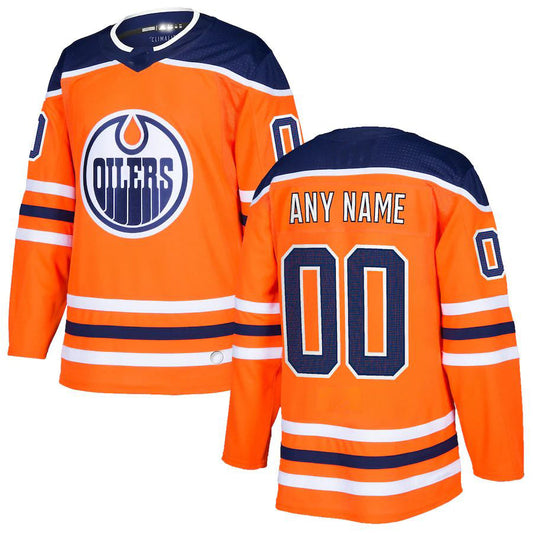 Custom E.Oilers Authentic Orange Jersey Stitched American Hockey Jersey UNEC