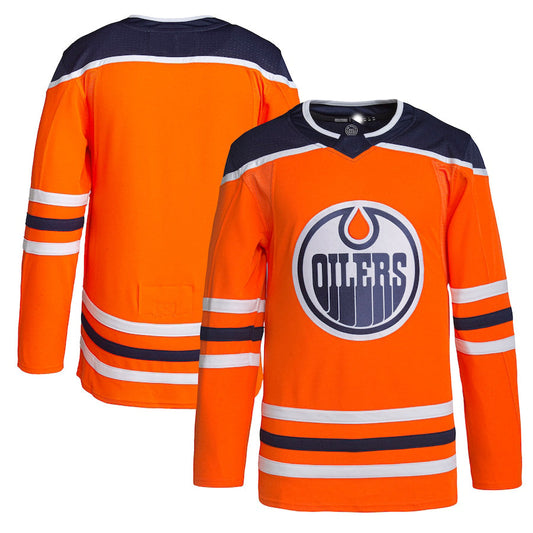 E.Oilers Home Authentic Pro Jersey Orange Stitched American Hockey Jersey UNEC