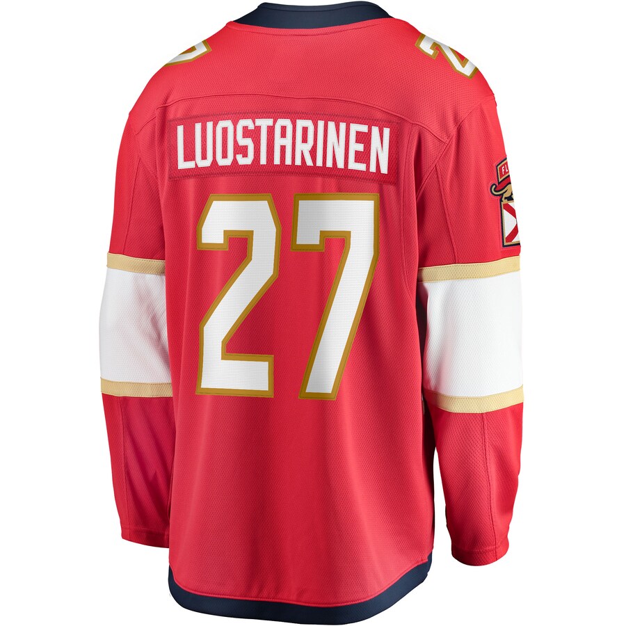 F.Panthers #27 Eetu Luostarinen Fanatics Branded Home Breakaway Player Jersey  Red Stitched American Hockey Jersey UNEC