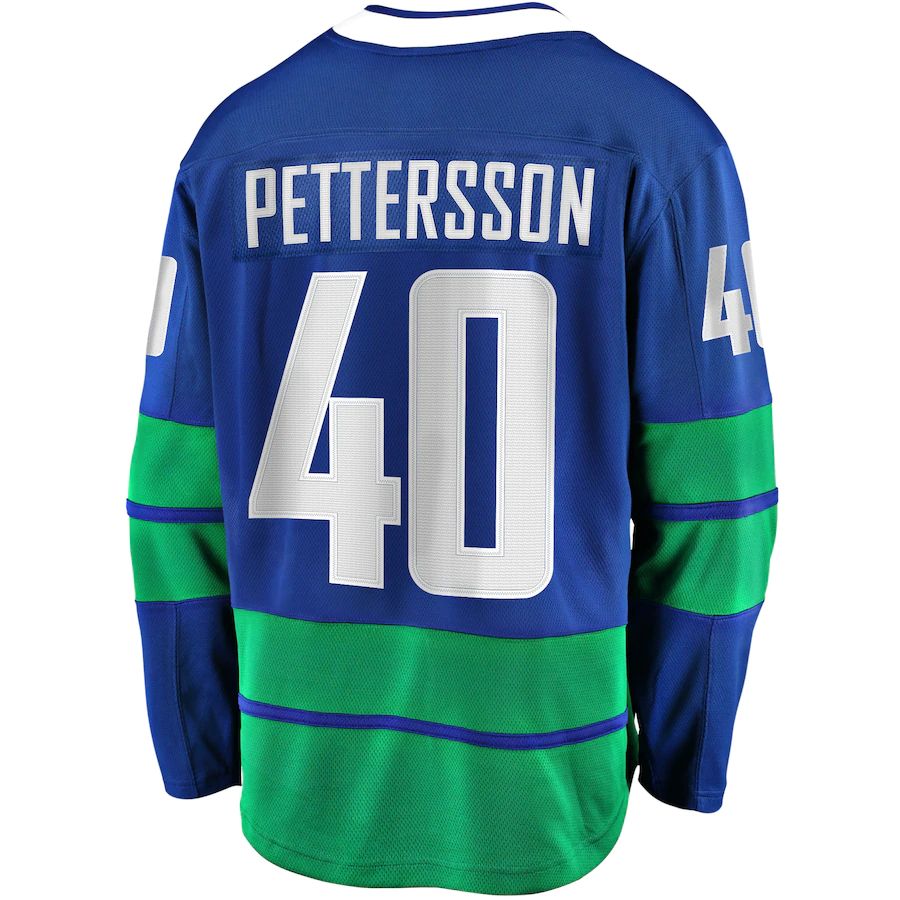 V.Canucks #40 Elias Pettersson Fanatics Branded 2019-20 Alternate Premier Breakaway Player Jersey Blue Stitched American Hockey Jersey UNEC