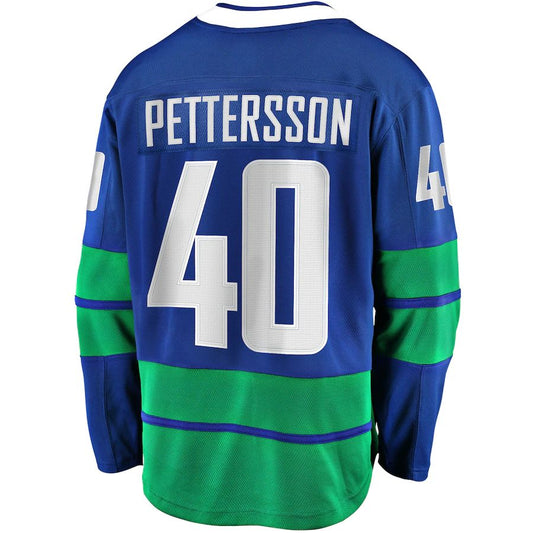 V.Canucks #40 Elias Pettersson Fanatics Branded 2019-20 Alternate Premier Breakaway Player Jersey Blue Stitched American Hockey Jersey UNEC