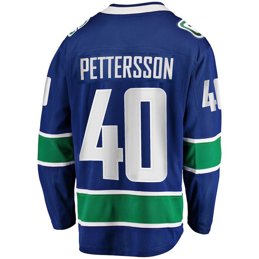 V.Canucks #40 Elias Pettersson Fanatics Branded 2019-20 Home Premier Breakaway Player Jersey  Stitched American Hockey Jersey UNEC