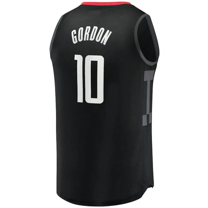 H.Rockets #10 Eric Gordon Fanatics Branded Fast Break Replica Player Jersey Statement Edition Black Stitched American Basketball Jersey UNEC