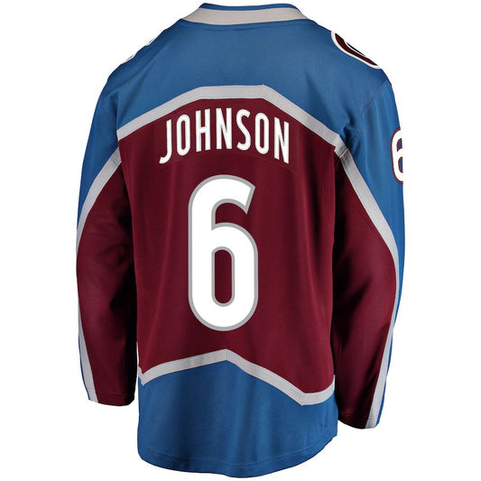 C.Avalanche #6 Erik Johnson Fanatics Branded Breakaway Player Jersey Burgundy Stitched American Hockey Jersey UNEC