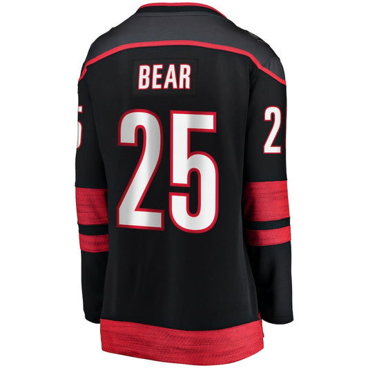 C.Hurricanes #25 Ethan Bear Fanatics Branded Home Breakaway Player Jersey Black Stitched American Hockey Jersey UNEC