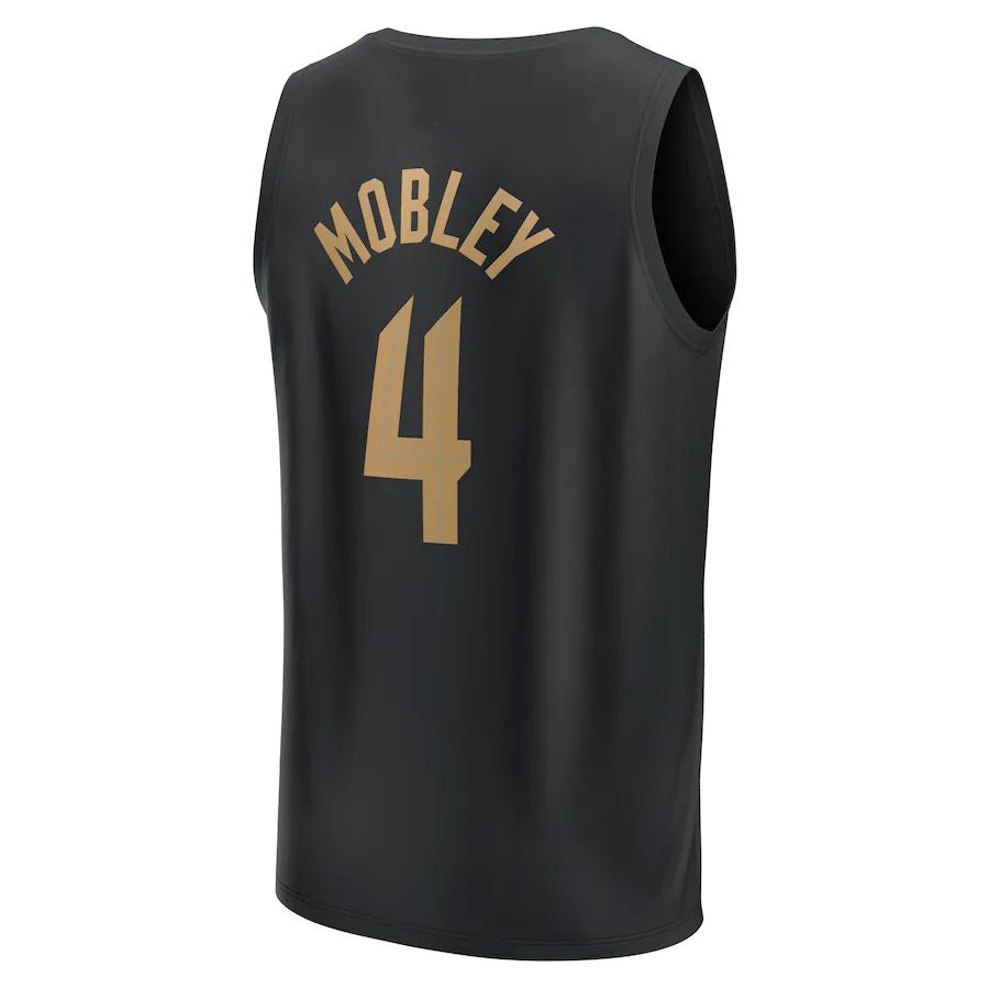 C.Cavaliers #4 Evan Mobley Fanatics Branded 2022-23 Fast Break Replica Player Jersey Statement Edition Black Stitched American Basketball Jersey UNEC