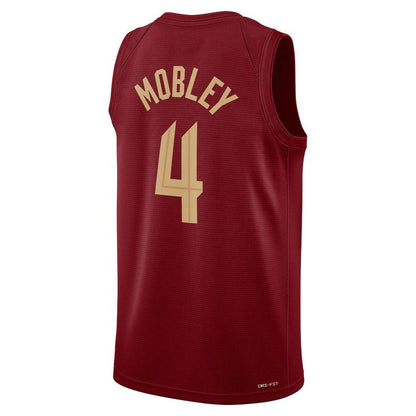 C.Cavaliers #4 Evan Mobley 2022-23 Swingman Jersey Wine Icon Edition Stitched American Basketball Jersey UNEC