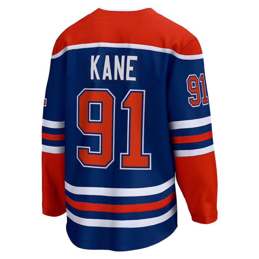 E.Oilers #91 Evander Kane Fanatics Branded Home Breakaway Player Jersey Royal Stitched American Hockey Jersey UNEC