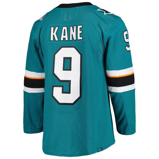 SJ.Sharks #9 Evander Kane Home Authentic Pro Player Jersey Teal Stitched American Hockey Jersey UNEC
