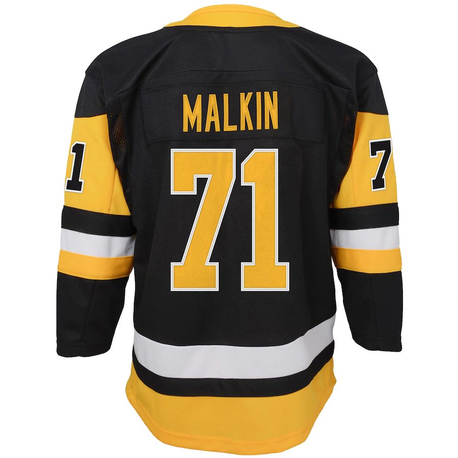 P.Penguins #71 Evgeni Malkin Home Premier Player Jersey Black Stitched American Hockey Jersey UNEC