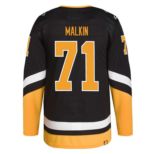 P.Penguins #71 Evgeni Malkin 2021-22 Alternate Primegreen Authentic Pro Player Jersey Black Stitched American Hockey Jersey UNEC