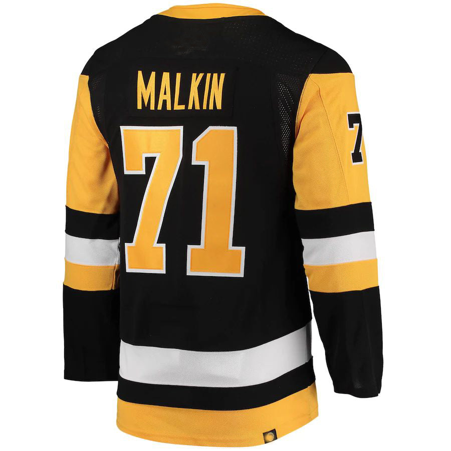 P.Penguins #71 Evgeni Malkin Home Primegreen Authentic Pro Player Jersey Black Stitched American Hockey Jersey UNEC