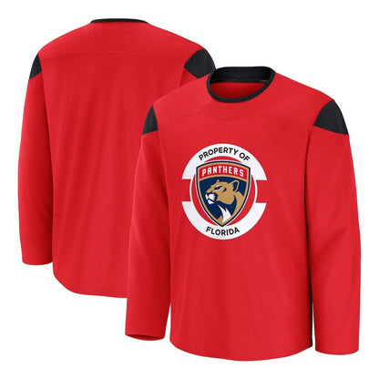 F.Panthers Fanatics Home Practice Jersey - Red Stitched American Hockey Jersey UNEC