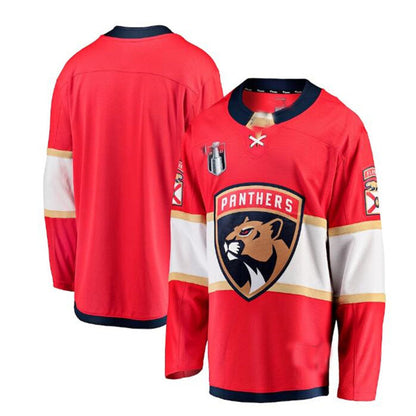 F.Panthers Fanatics Branded 2023 Stanley Cup Final Home Breakaway Jersey - Red Stitched American Hockey Jersey UNEC