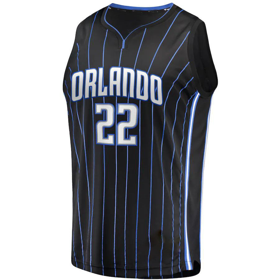 O.Magic #22 Franz Wagner Fanatics Branded  2021-22 Fast Break Replica Jersey Icon Edition  Black Stitched American Basketball Jersey UNEC
