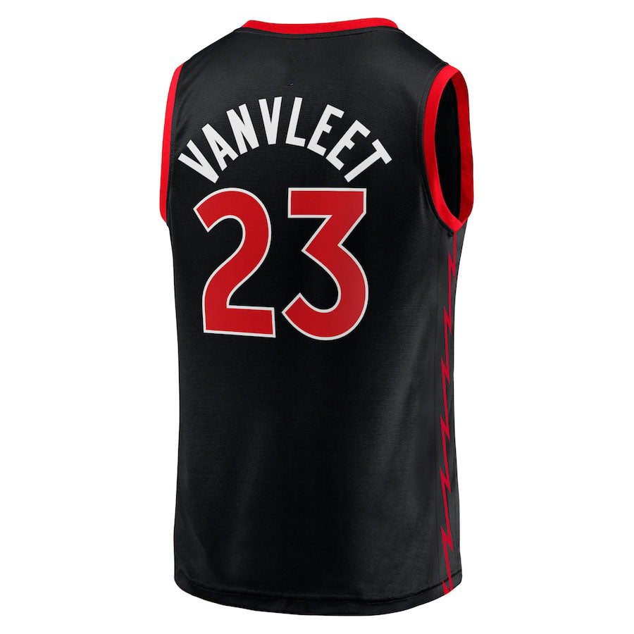 T.Raptors #23 Fred VanVleet Fanatics Branded  Fast Break Player Jersey Black Statement Edition Stitched American Basketball Jersey UNEC