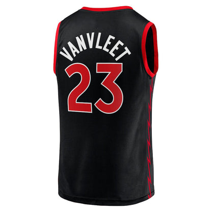 T.Raptors #23 Fred VanVleet Fanatics Branded  Fast Break Player Jersey Black Statement Edition Stitched American Basketball Jersey UNEC