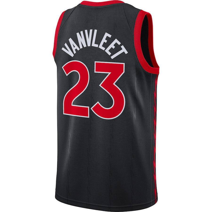T.Raptors #23 Fred VanVleet Jordan Brand 2020-21 Swingman Jersey Black Statement Edition Stitched American Basketball Jersey UNEC