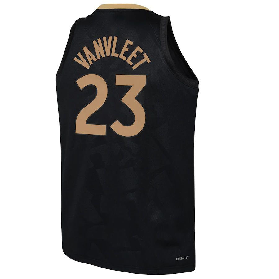 T.Raptors #23 Fred VanVleet  Swingman Jersey City Edition Black Stitched American Basketball Jersey UNEC