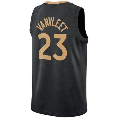 T.Raptors #23 Fred VanVleet Unisex 2022-23 Swingman Jersey City Edition Black Stitched American Basketball Jersey UNEC