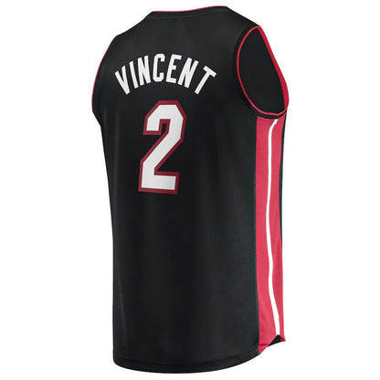 M.Heat #2 Gabe Vincent Fanatics Branded 2021-22 Fast Break Replica Jersey Icon Edition Black Stitched American Basketball Jersey UNEC