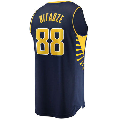 IN.Pacers #88 Goga Bitadze Fanatics Branded 2021-22 Fast Break Replica Jersey City Edition Navy Stitched American Basketball Jersey UNEC